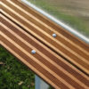 Abri de touche avec banc en bois exotique hauteur 1,60 m ou 2 m – Image 2