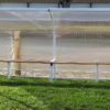 Abri de touche avec banc en bois exotique hauteur 1,60 m ou 2 m – Image 4